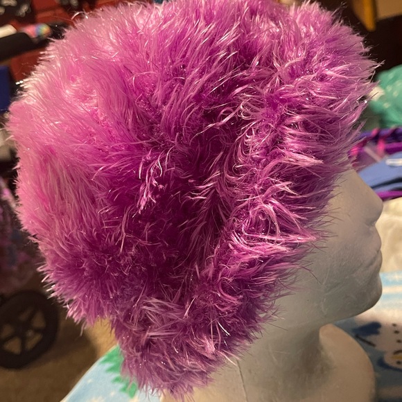Hat dip dyed eyelash fur vtg - Picture 2 of 5